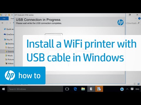 Installing a Wireless HP Printer with a USB Cable
