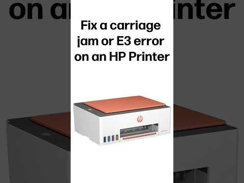 Fix a carriage jam or E3 error | HP printers